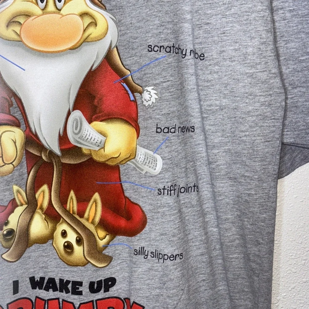 Disney Store~ Women "I Woke Up Grumpy" Snow White Graphic PJ Shirt. SZ OSFA - Picture 3 of 9
